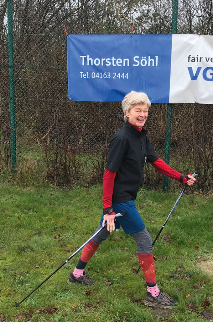 Nordic-Walking-Übungsleiterin Hanne Krieger.