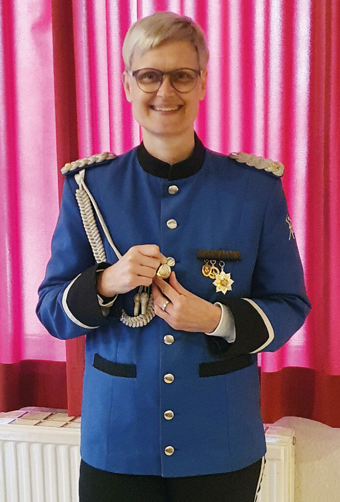 Katrin Bansemer, 35 Jahre im Spielmannszug.
