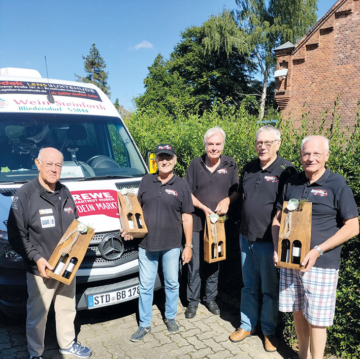V. l.: Rainer Gerkens, Hans von der Lieth, Gerd Döring, Harald Beukenbusch und Hans Günther Krüger.