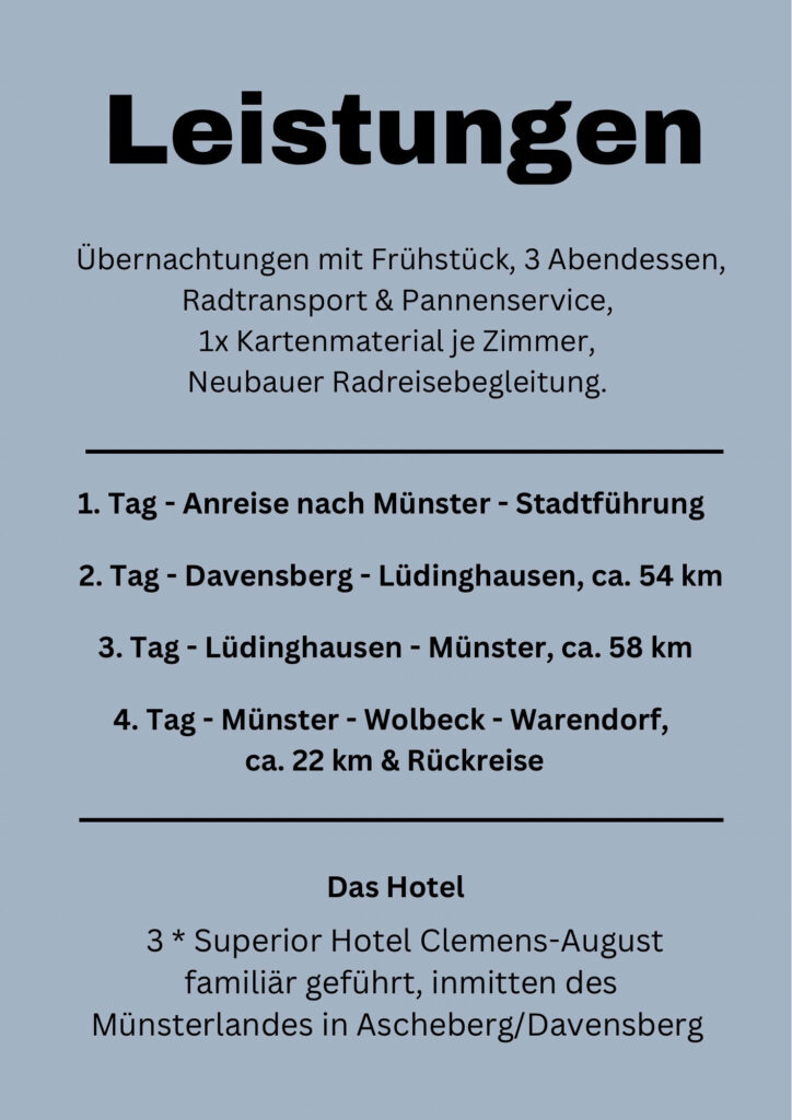 Radreise ins Münsterland der Landfrauen StadwLandfrauen Stade