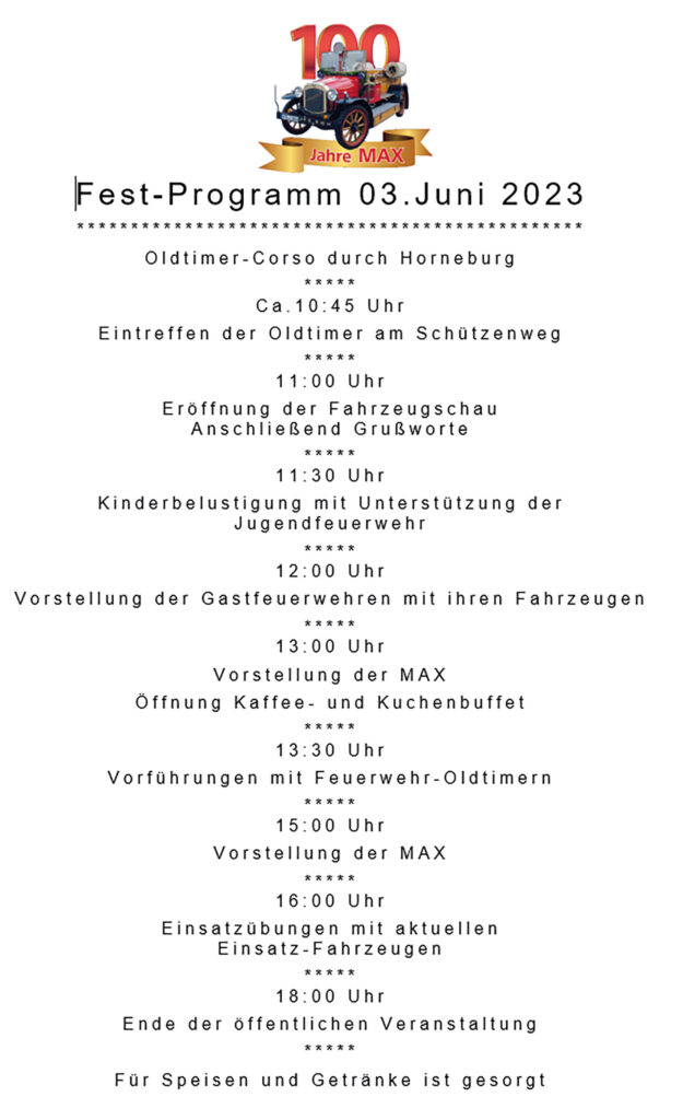 Fest Programm der Max